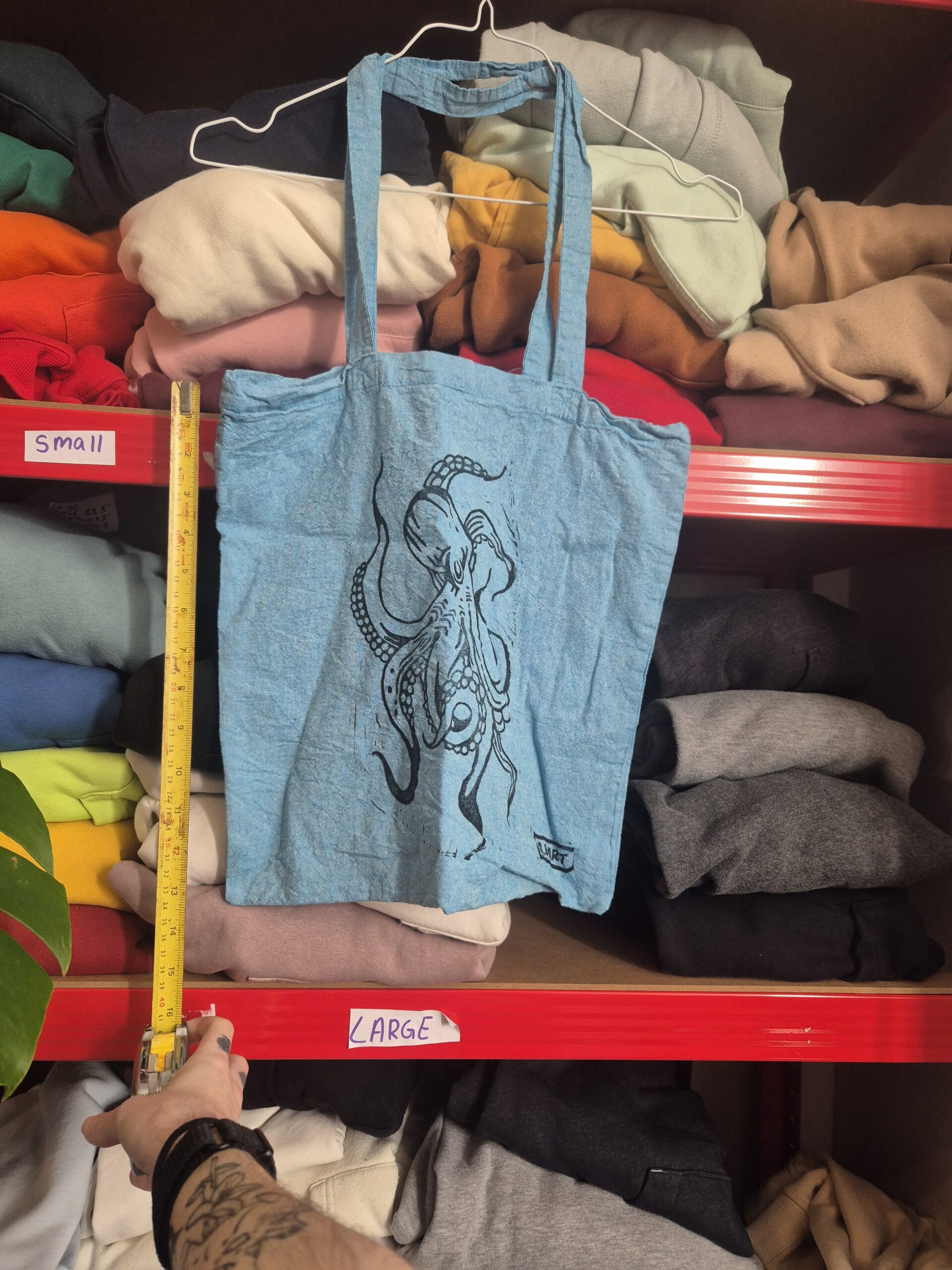 Blue Octopus Tote Bag - Image 3