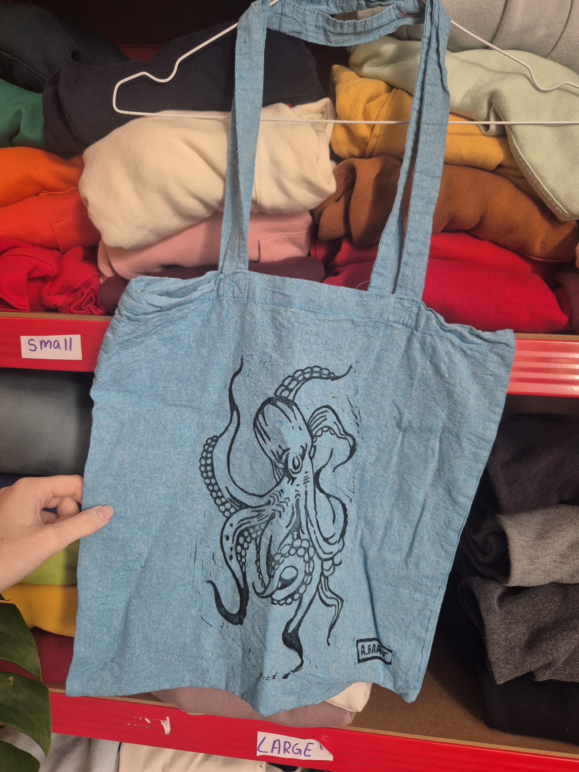 Blue Octopus Tote Bag - Image 2