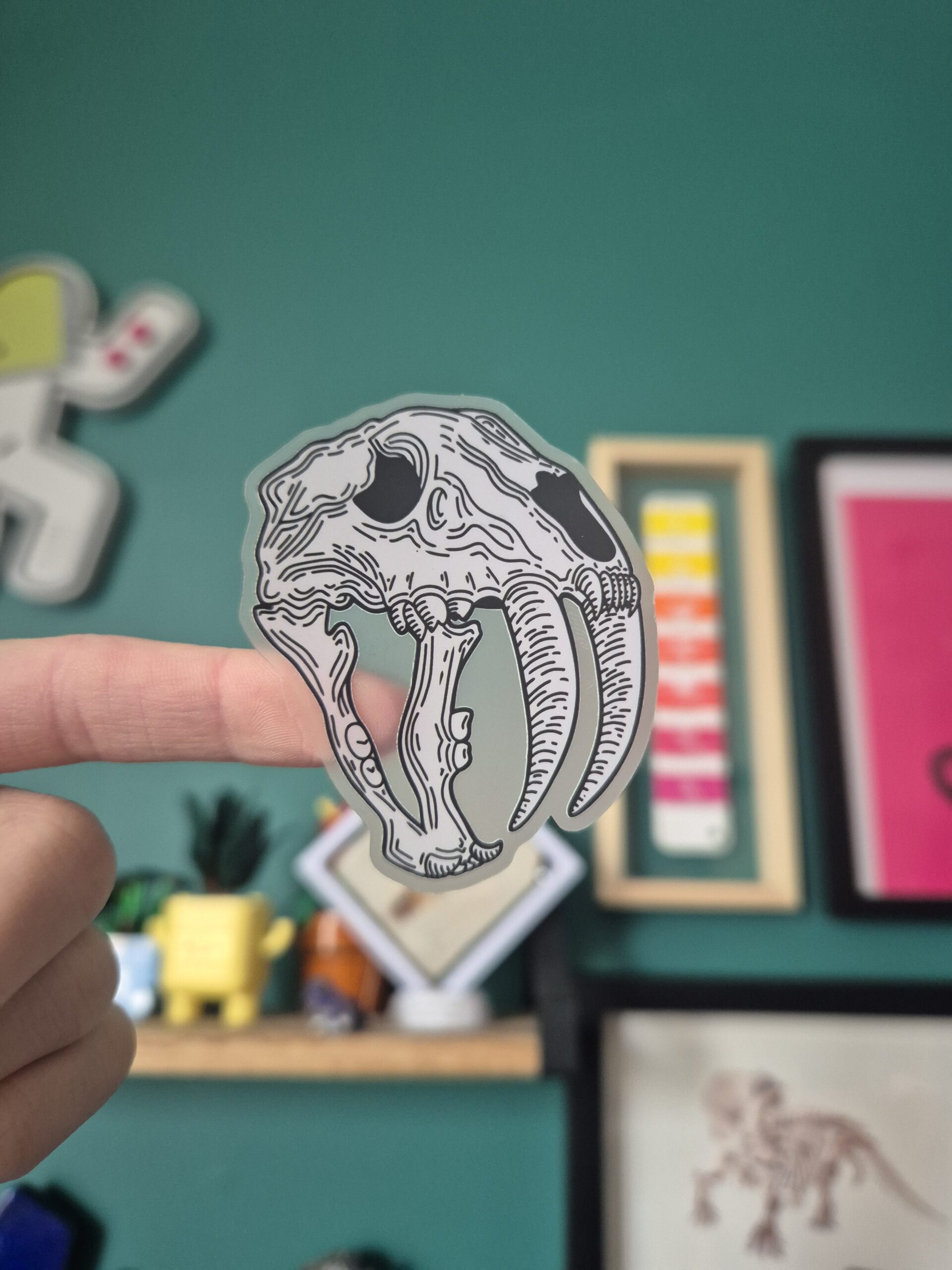 Smilodon/Sabre Tooth Cat Vinyl Sticker