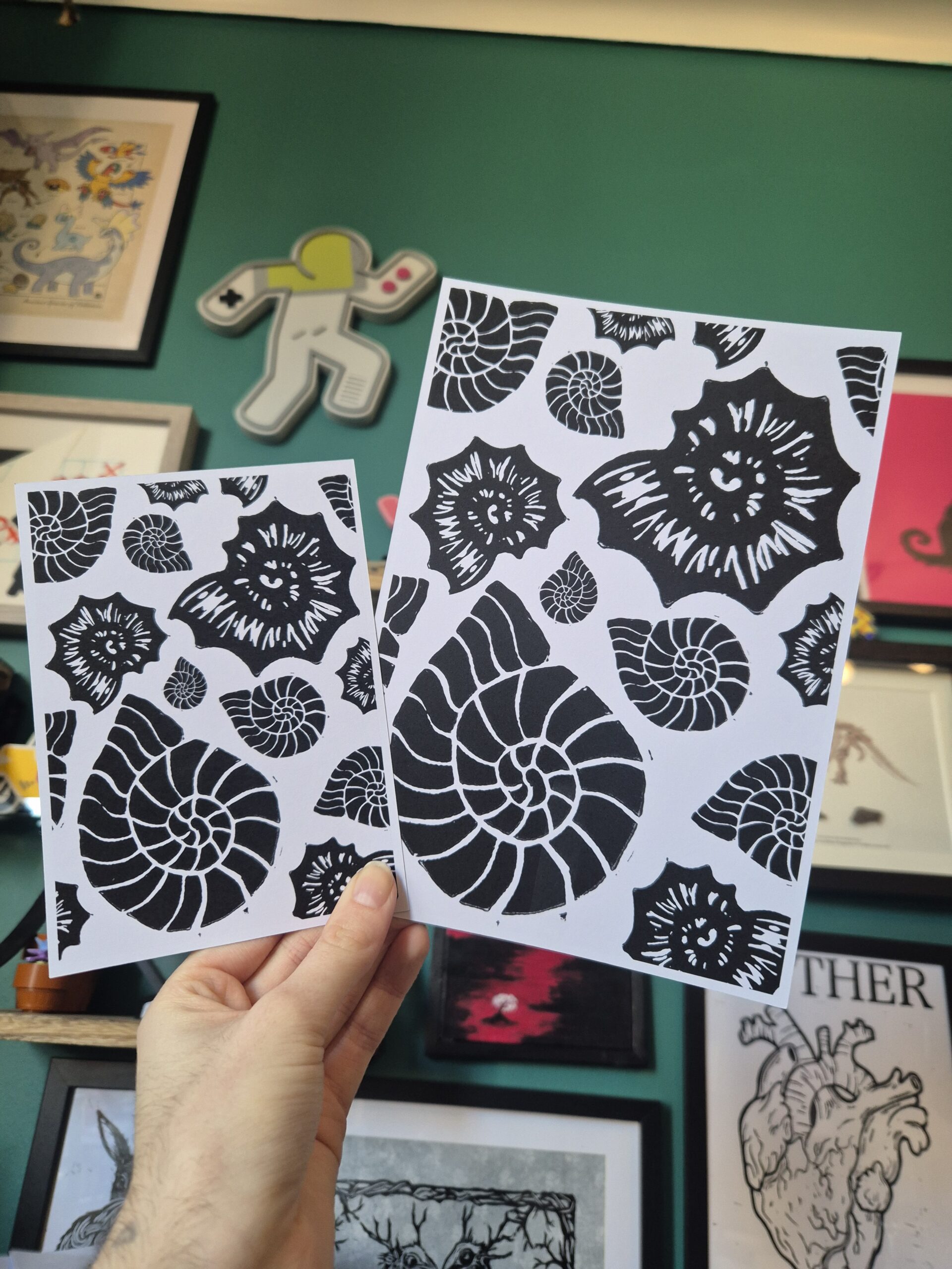A5 or A6 Ammonite Postcard