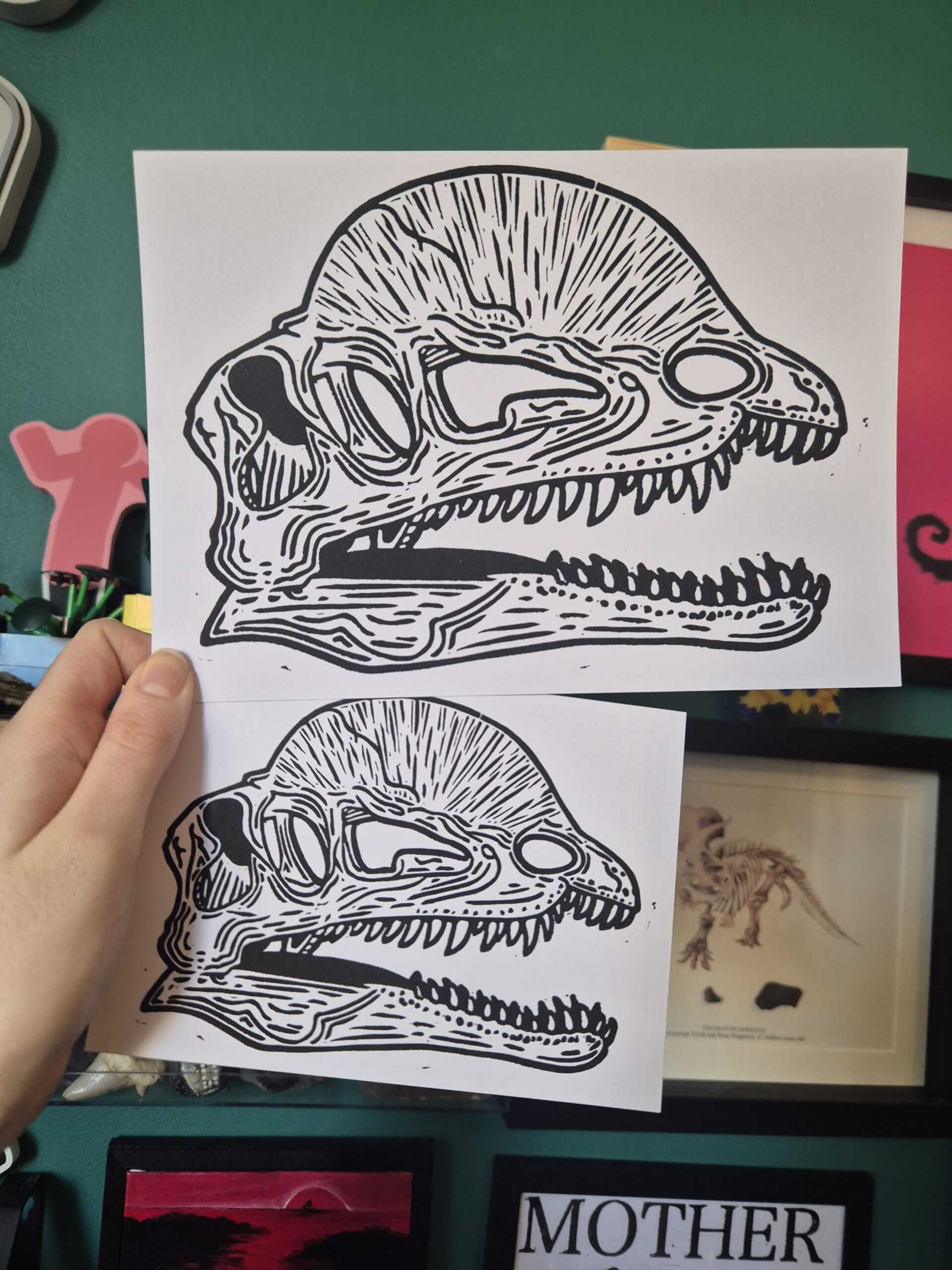 A5 or A6 Dilophosaurus Postcard