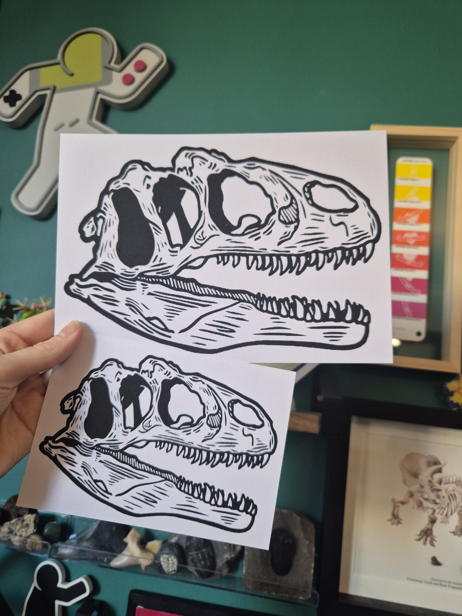 A5 or A6 Allosaurus Postcard