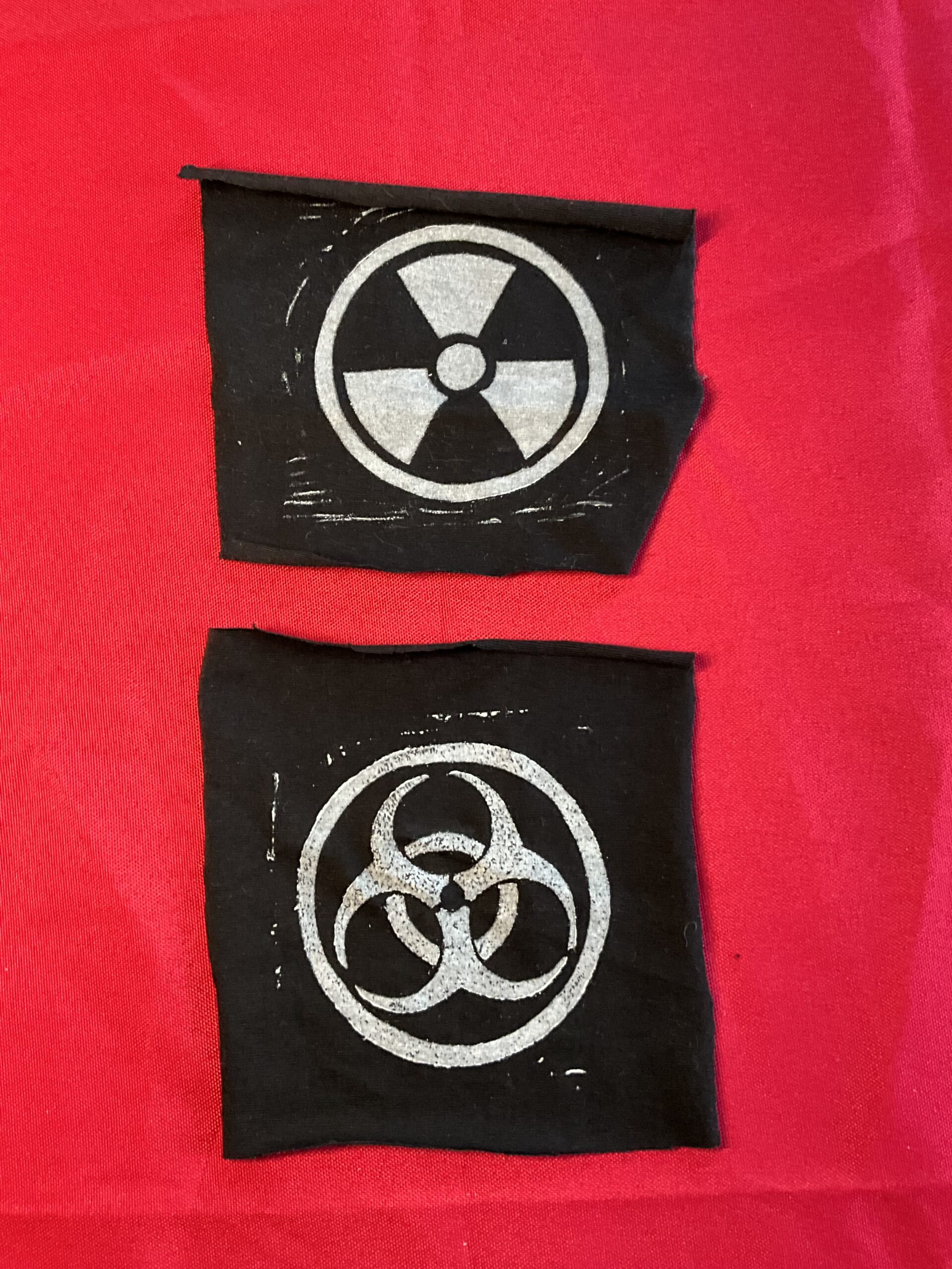 Black & White Radiation and Biohazard Patch Bundle