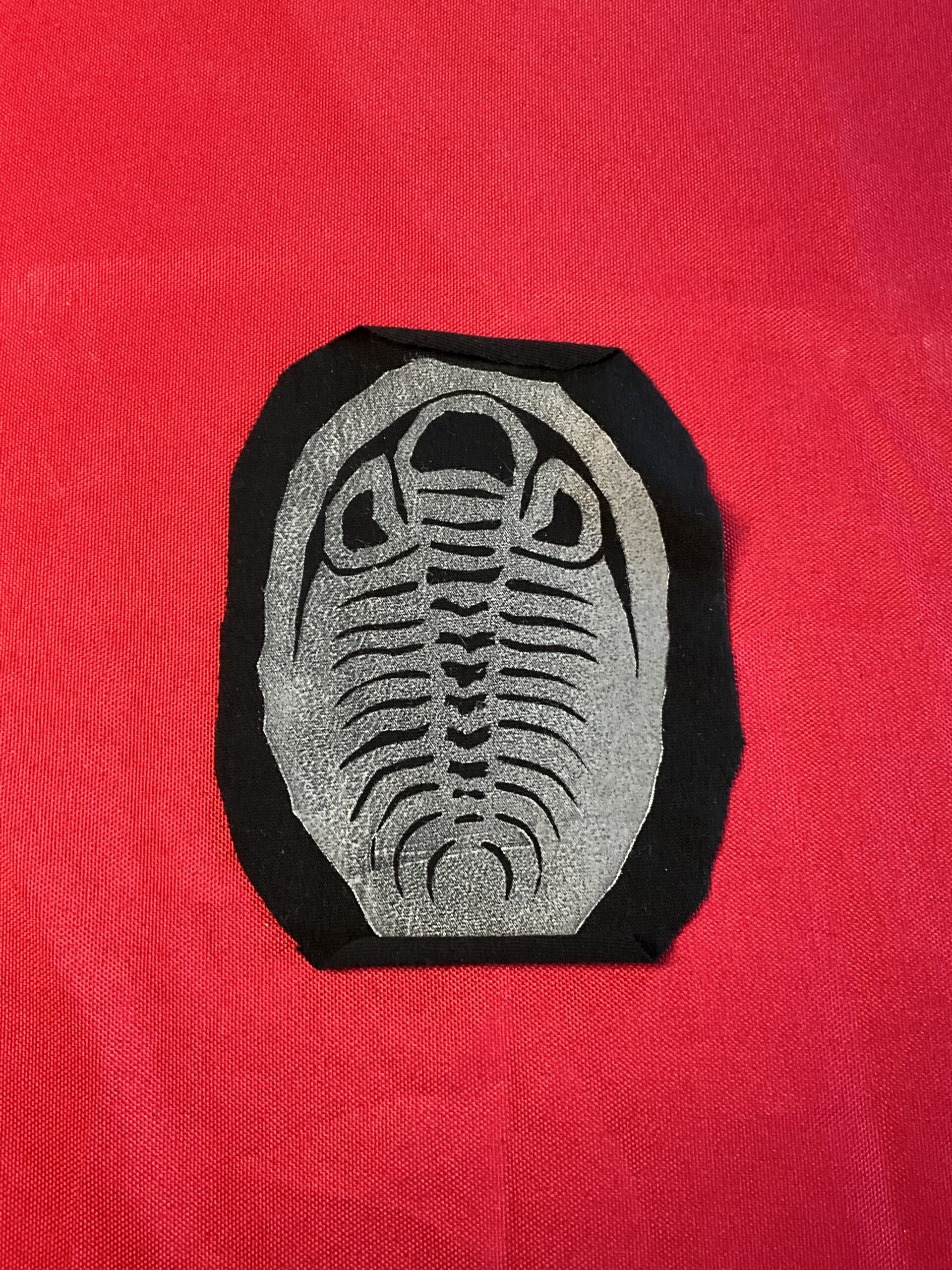 Black & White Trilobite In Matrix Patch – B-grade