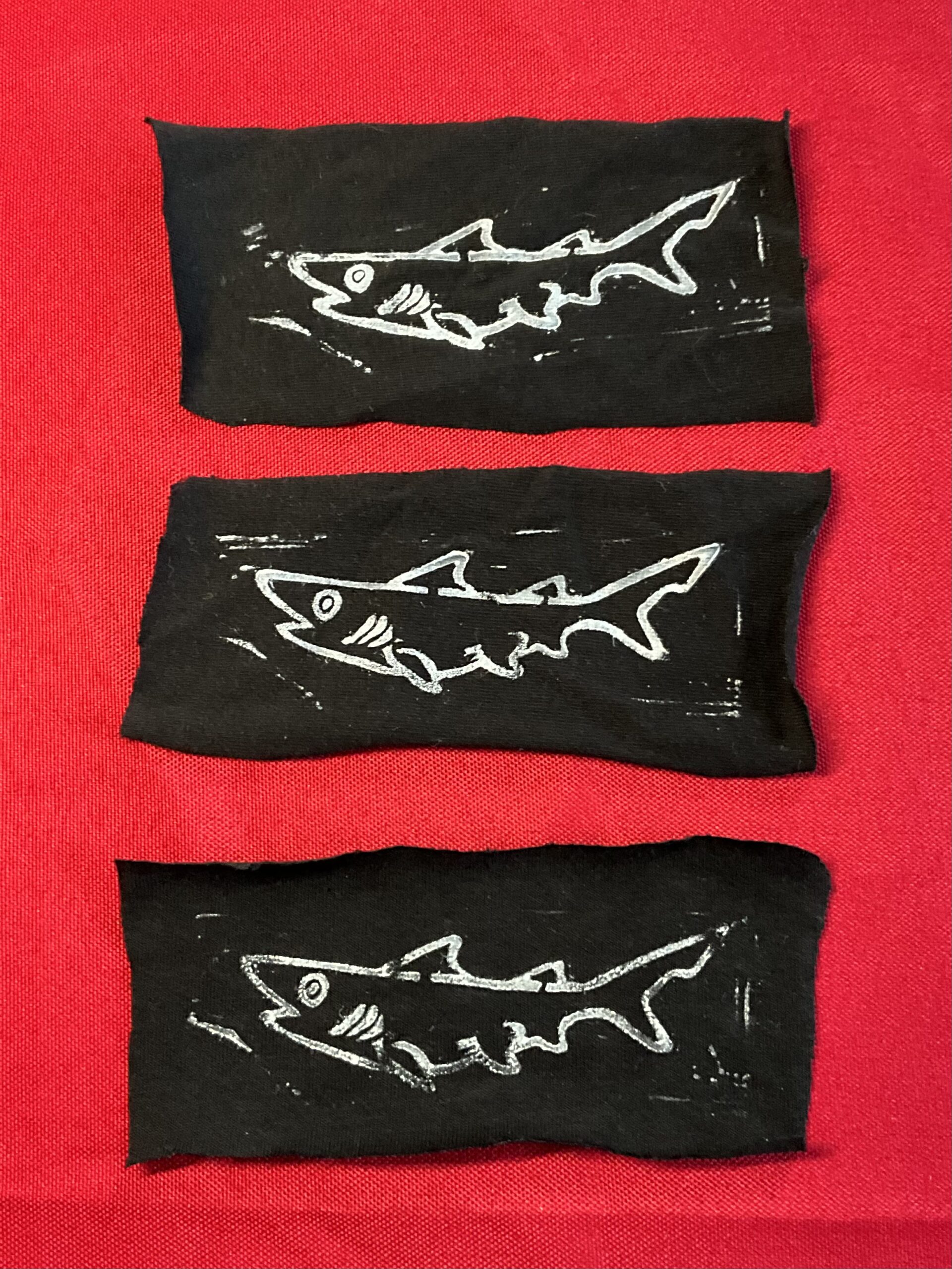 Black & White Shark Mini Patch