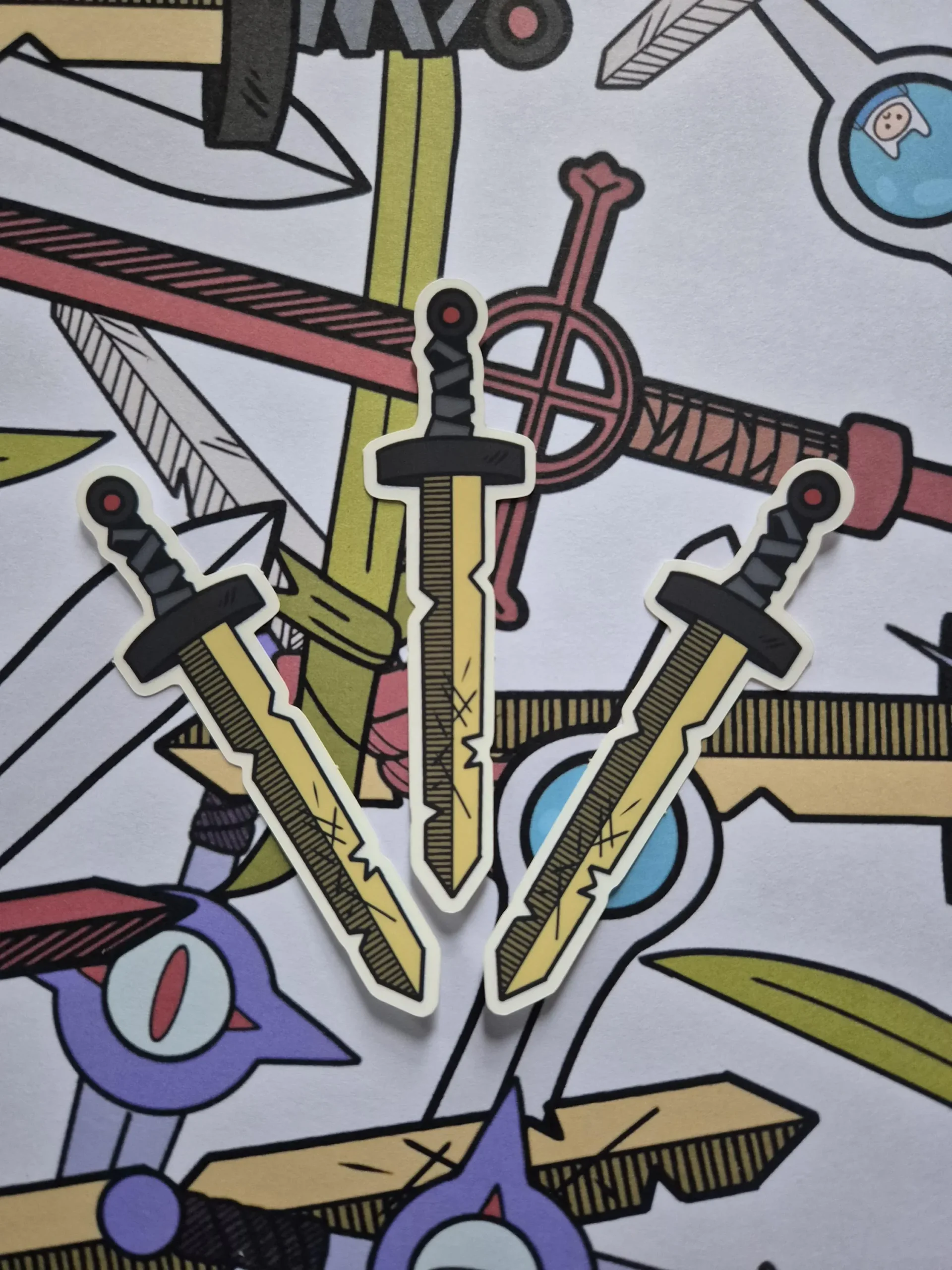 Gold Sword Vinyl Sticker