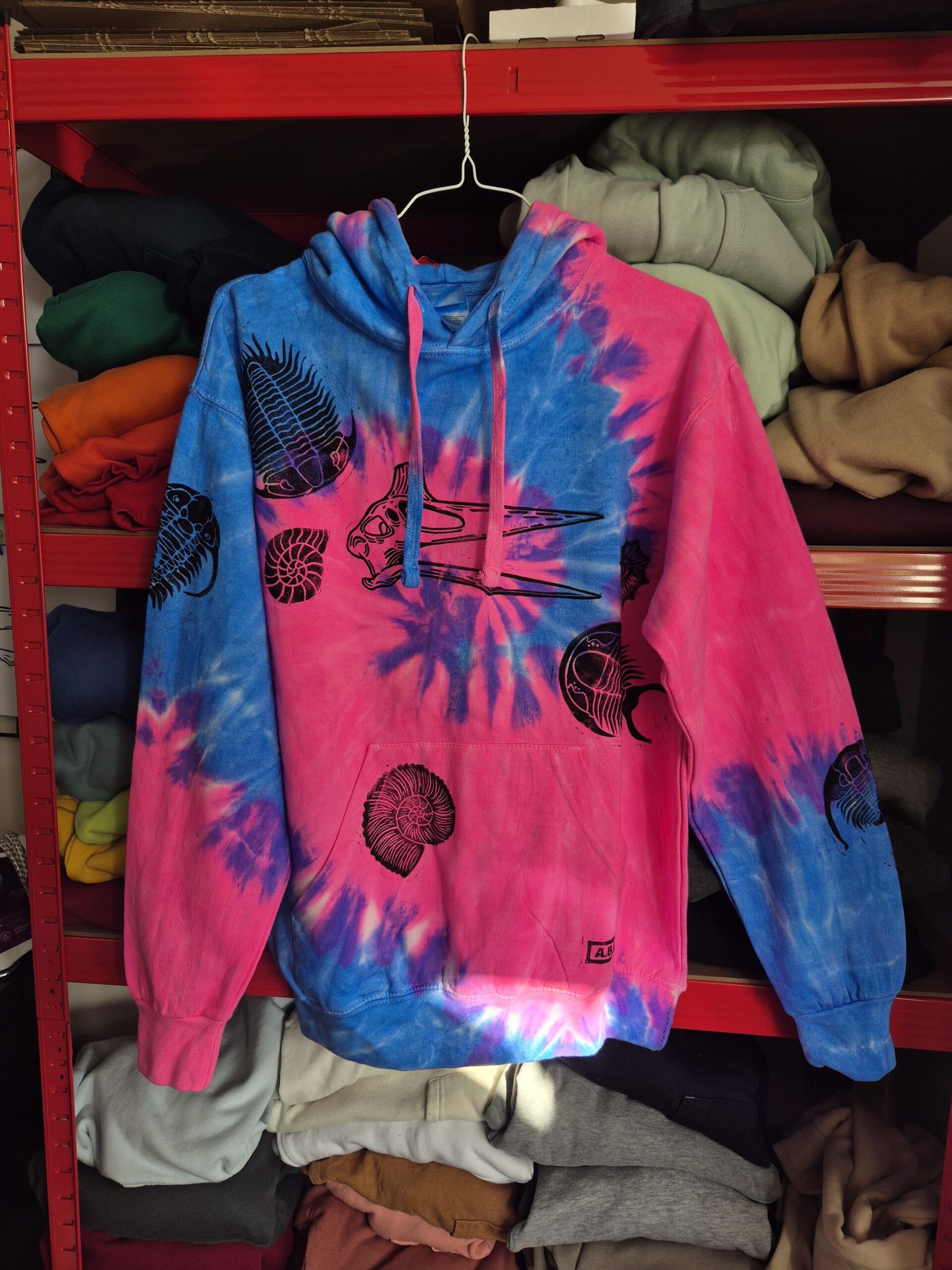 Quetzalcoatlus Upcycled Tye Dye Hoodie – Size Small