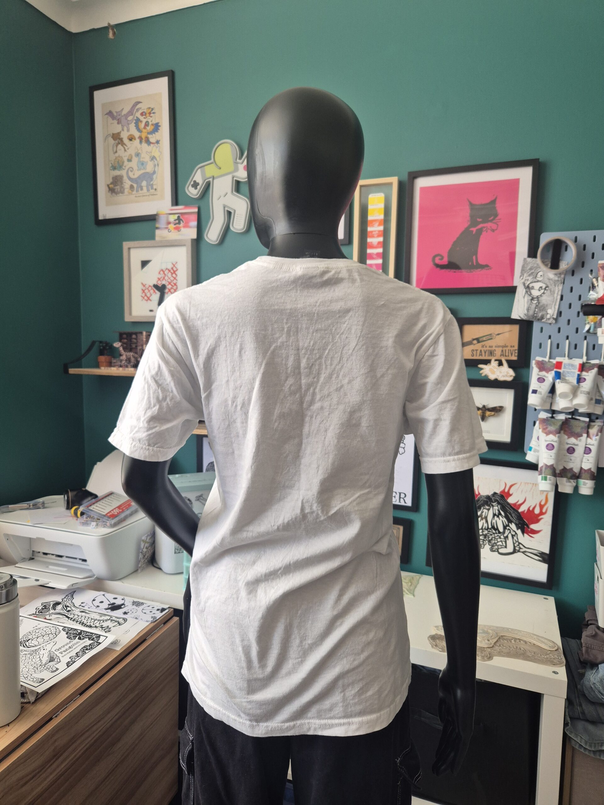 White Oroborus T-Shirt - Size Small - B-grade - Image 3