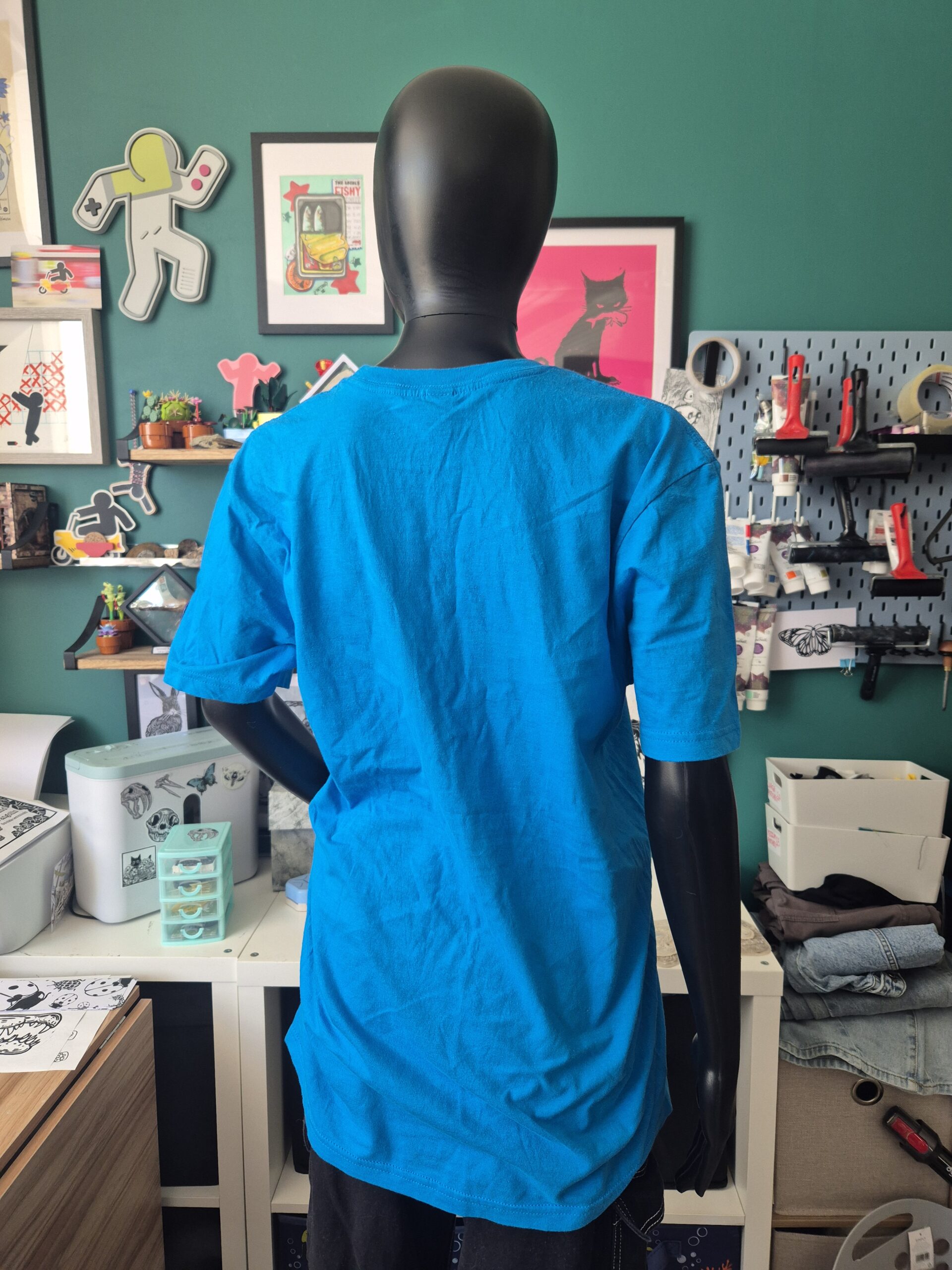 Blue Retro T.V. T-Shirt - Size Medium - Image 3