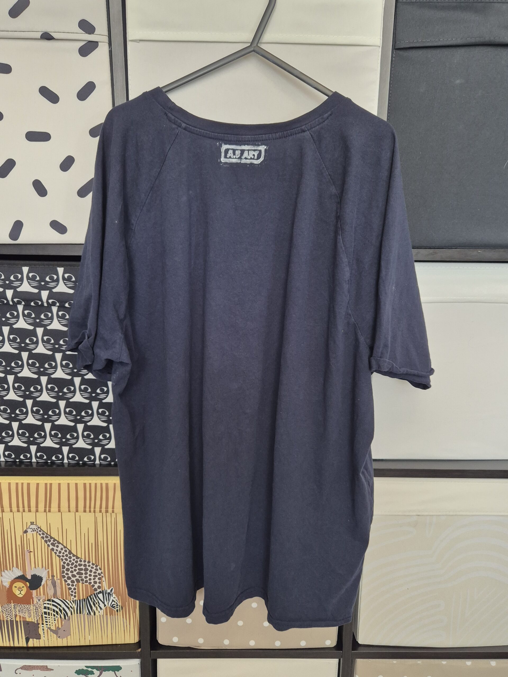 Navy Carnotaurus Upcycled T-Shirt - Size 2X-Large - Image 6