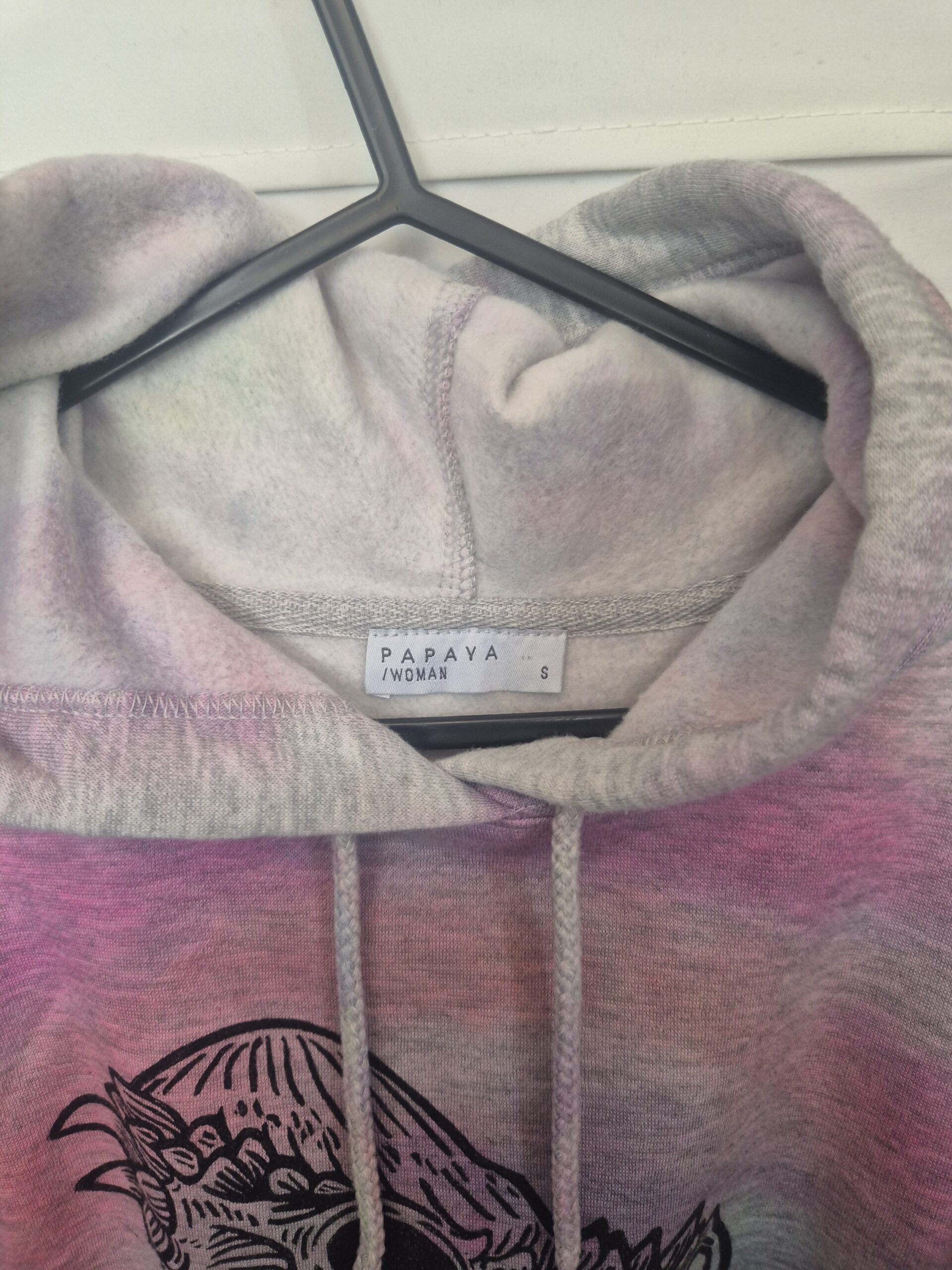 Tye Dye Pachycephalosaurus Upcycled Pullover Hoodie - Size Small - Image 10