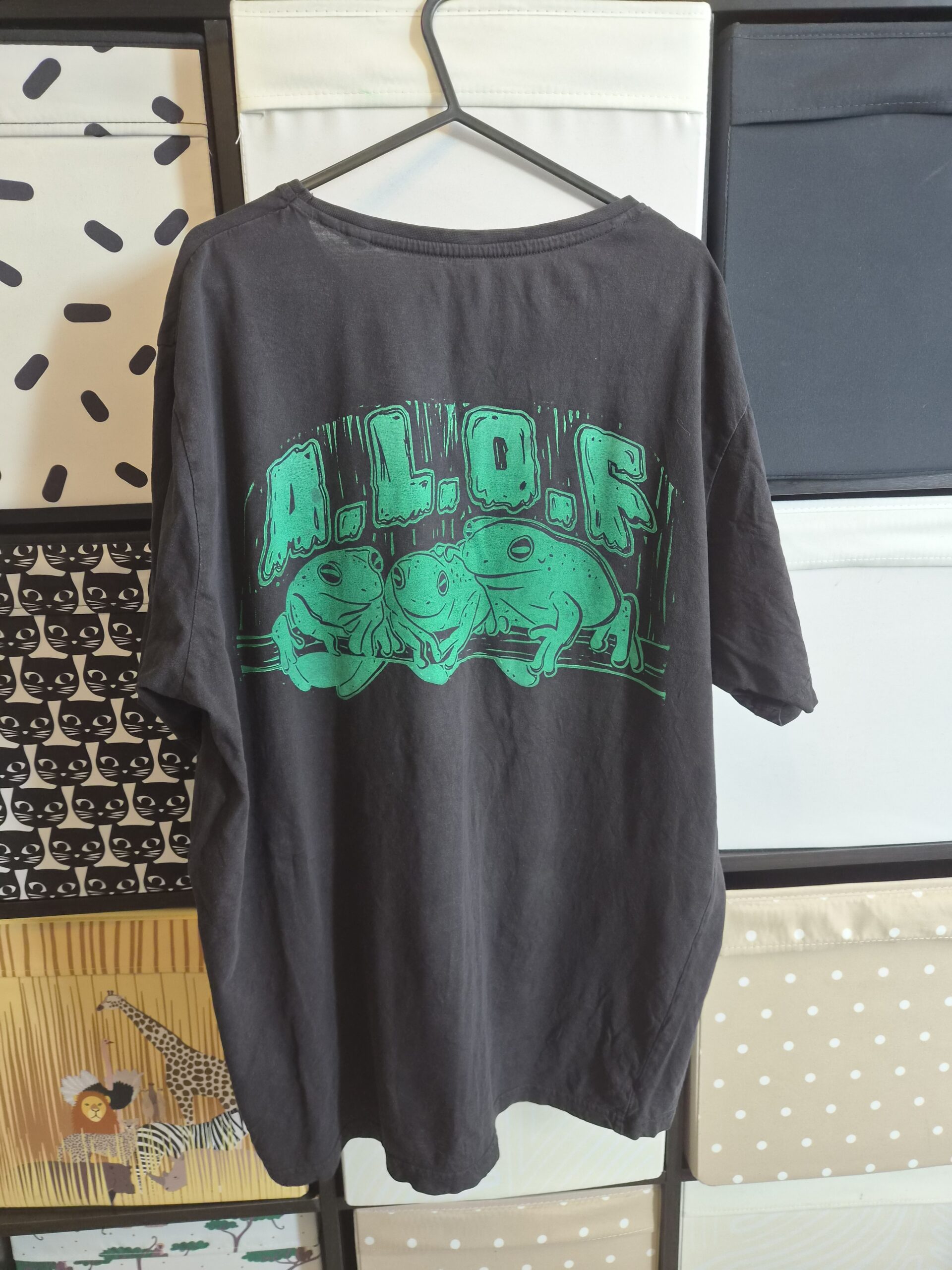 Black A.L.O.F Upcycled T-Shirt – Size X-Large